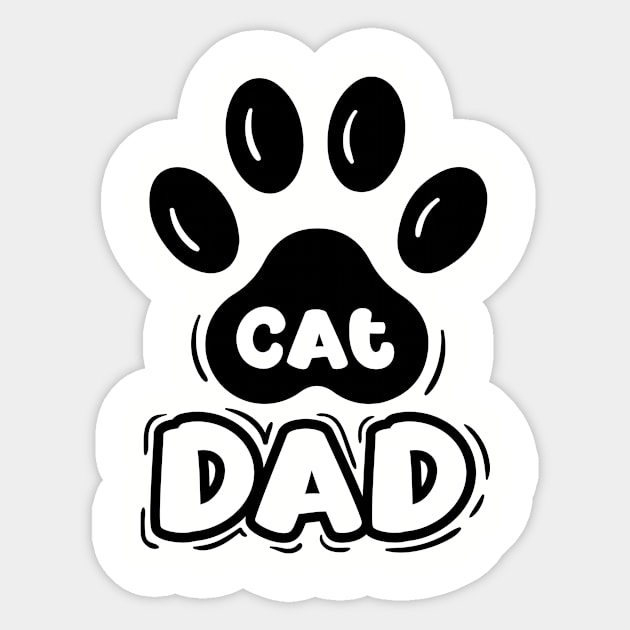 Cat Dad shirt Sticker by zebra13